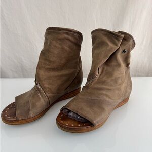 A.S.98 Womens Brielle Peep Toe Bootie Size 40